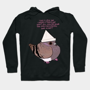 Hat Pigeon (With Text) Hoodie